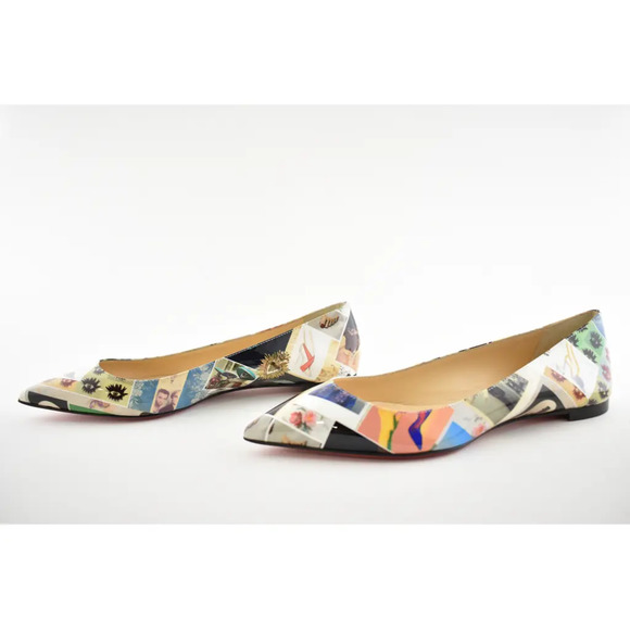 Christian Louboutin Ballalla Patent Collage Pointed Toe Ballerina Ballet Flat 36 - Picture 10 of 12